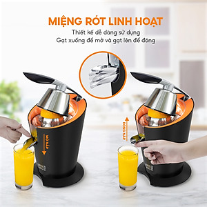 Máy vắt cam Lebenlang LBL833, công suất lớn 1000W, dung tích 400ml, vắt kiệt nước, bảo hành 2 năm - hàng chính hãng