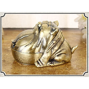 GẠT TÀN THUỐC HÌNH CHÓ BULLDOG ĐẸP LẠ TRANG TRÍ NHÀ CỬA ĐỘC ĐÁO DỄ SỬ DỤNG