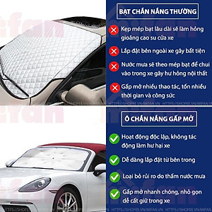 Dù che nắng kính lái ô tô densu, ô rèm chắn chống nắng bảo vệ nội thất oto xe hơi 4,5,7 chỗ, xe bán tải