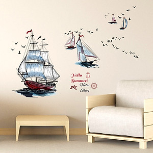 Decal dán tường Vector Ships SK9310