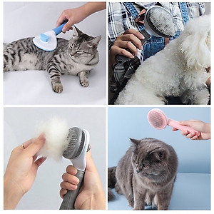 Lược Chải Lông, Đẩy Lông Cho Chó Mèo CLEAN giúp sạch lông,Chải sạch lông 1 cách hiệu quả, không gây rối, không làm xước da thú cưng