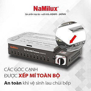 BẾP NƯỚNG + NẤU GAS ĐA NĂNG NAMILUX GM2120PS HỒNG NGOẠI - HÀNG CHÍNH HÃNG ( CÓ KÈM KIỀNG ĐỂ CHUYỂN NƯỚNG SANG NẤU - SỬ DỤNG VAN NGẮT GAS AN TOÀN INLINE CUT )