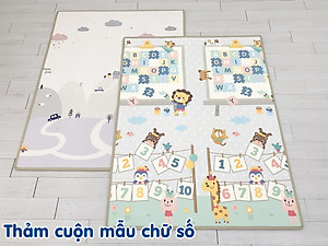 Thảm Chơi cho bé Umoo xốp XPE, Dày, Cuộn Tròn, Không Mùi, Không Thấm Nước