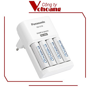 BỘ PIN SẠC NHANH PANASONIC AA/ AAA KJ55 (4 VIÊN AA 2000MAH) hàng chính hãng