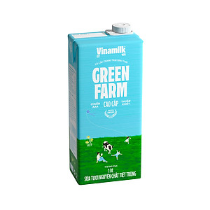 Thùng 12 Sữa tươi tiệt trùng Không đường Vinamilk Green Farm - hộp 1L