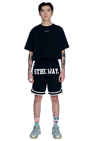 Quần Short 5THEWAY BLACK aka 5THEWAY BASKETBALL MESH SHORT in BLACK