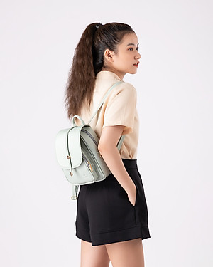Balo Yuumy ( Thời trang nữ cỡ trung nắp gập - Balo da Seasand YBA48 )