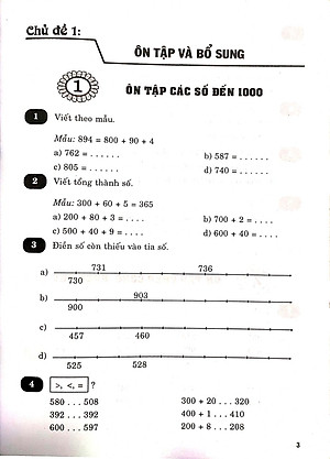 Vở Bài Tập Nâng Cao Toán 3 Tập 1 ( Bám Sát Sách Giáo Khoa Chân Trời Sáng Tạo )