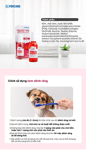Kem Đánh Răng Cho Thú Cưng Forcans 100ml