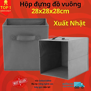 Hộp vải đựng đồ đa năng xuất Nhật Royexe, Hộp vải đựng đồ TD4 sang trọng kích thước 28x28x28cm - Hàng cao cấp chính hãng D Danido