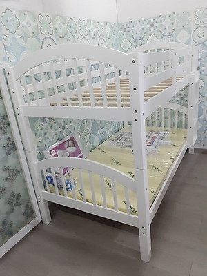 Giường Tầng Gỗ Tự Nhiên Uni 031 (Trắng)