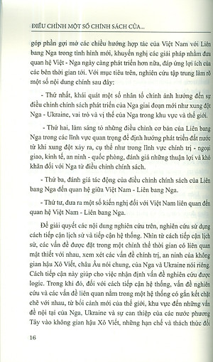 Điều Chỉnh Một Số Chính Sách Của Liên Bang Nga Từ Xung Đột Nga - Ukraine Và Tác Động Đến Quan Hệ Việt Nam - Liên Bang Nga (Sách Chuyên Khảo) 