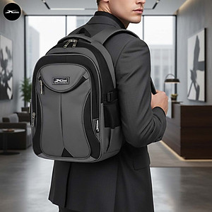 Balo Laptop Nam Xbags Naituo Xám XB 2004 - Balo Du Lịch Có Ngăn Chống Sốc Cao Cấp, Đựng Vừa Laptop 14-15.6 Inch, Nhiều Ngăn Tiện Lợi, Vải Trượt Nước Bền Bỉ