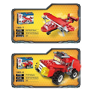 Đồ chơi lắp ghép Xe cứu hoả 8 trong 1 với 313 chi tiết Bằng nhựa ABS an toàn