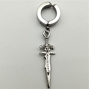 Khuyên tai bông tai khắc Joker phong cách bụi không cần xỏ lỗ