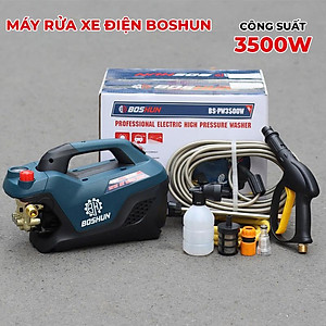 Máy Rửa Xe Chỉnh Áp BOSHUN BS-PW3500W, Công Suất 3500W, Có Chỉnh Áp, Dây Xịt Dài 15M