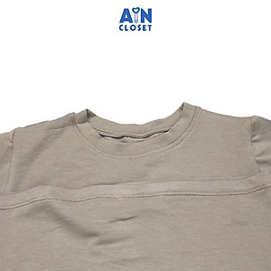 Áo ngắn tay unisex cho bé Xám Trơn thun cotton - AICDBTREJCIL - AIN Closet