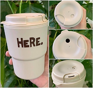 Cốc giữ nhiệt Here Inomata 320m có nắp xoay để đậy kín giữ nhiệt & đảm bảo an toàn vệ sinh - Hàng nội địa Nhật Bản |#Made in Japan|