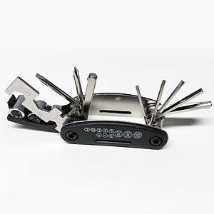 Túi Vá Săm Lốp Xe Đạp Sửa Chữa Đa Năng 10 in 1 Mini Khẩn Cấp (Bản nâng cấp có túi và Thanh nạy bằng kim loại) MaiLee