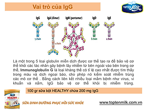 Sữa bột tăng cân,hổ trợ tiêu hóa healthy 800g topten milk