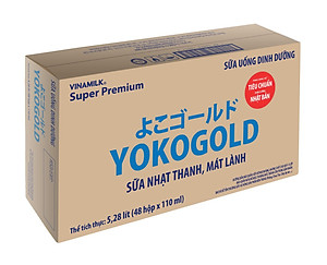 Thùng 48 hộp sữa YOKOGOLD pha sẵn 110ml