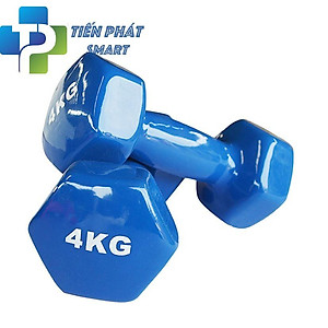 Tạ Tay 4kg Bọc Cao Su Lõi Thép Mã Vinsa Cao Cấp( 1 tạ)- Màu Ngẫu Nhiên