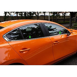 Bộ 4 miếng nẹp viền chân kính MAZDA 3 2020 -2021 inox cao cấp