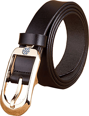 Dây lưng nữ cao cấp da thật ELLY – ED37 đen