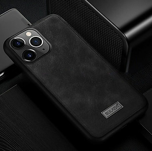 Ốp Lưng Da SULADA Viền silicon cho iPhone 11 - Hàng Chính Hãng