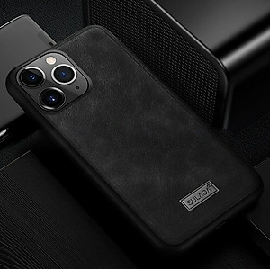 Ốp Lưng Da SULADA Viền silicon cho iPhone 11 Pro Max - Hàng Chính Hãng