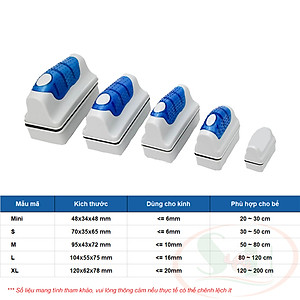 Nam châm KaoKui Magnetic Glass Cleaner cọ hít vệ sinh cạo rêu hồ cá tép thủy sinh