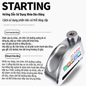 Khóa Đĩa Cao Cấp US ARMY, Khóa Đĩa Xe Máy Hú Báo Động Chống Trộm, Chống Cắt Dành Cho Xe Máy, Xe Điện, Xe Đạp... - HÀNG CHÍNH HÃNG