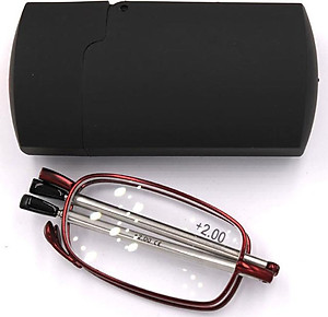 Kính lão gọng xếp 868 màu đỏ tròng lão từ 1 độ đến 4 độ