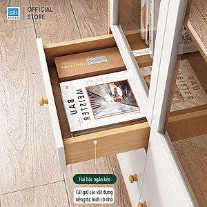 Tủ Gỗ Kết Hợp Cửa Kính Thương Hiệu SIB Decor Đa Năng, Hiện Đại KG45