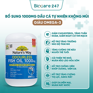 Nature's Way Fish Oil 1000mg - Viên uống bổ sung Omega 3 cho cơ thể