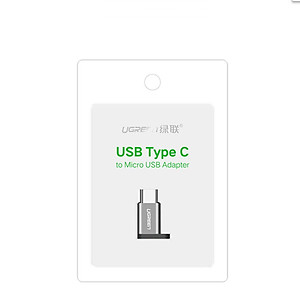 Đầu chuyển đổi USB type C sang Mircro USB hỗ trợ chức năng OTG, sạc và truyền dữ liệu, kết nối các thiết bị ngoại vi... UGREEN US189 40945 - Hàng chính hãng