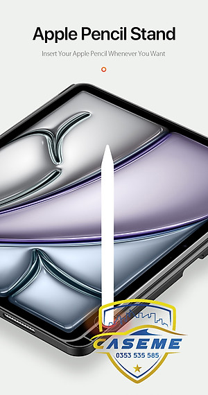 [iPad Air 6 M2] Bao Da Chính Hãng Dux Ducis Domo Kèm Khay Đựng Bút Dành Cho iPad Air 6 M2 -11 inch 2024. iPad Air 6 M2 - 13 inch 2024 - Hàng Nhập Khẩu 