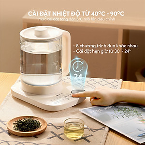 Ấm đun pha trà đa năng 1.6L Elmich KEE-9146, 8 chương trình đun nấu - Hàng chính hãng