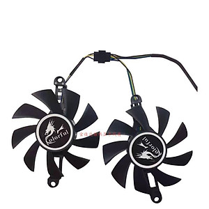 Set 2 Quạt Tản Nhiệt 75mm Cho Card Đồ Họa Gtx 1050ti-4gd5 V2 Gtx960 Gtx950 Gtx 1060-6gd5 Thẻ Videos