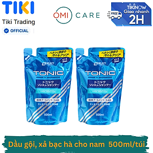 Combo 2 Dầu gội, xả bạc hà mát lạnh dành cho nam s select (gói refill) 500ml/gói