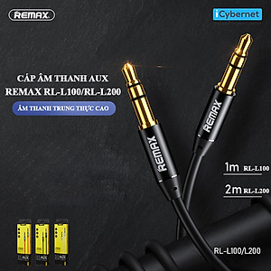 Cáp âm thanh nối dài AUX 3.5mm Remax RL-L100/L200 - Hàng chính hãng