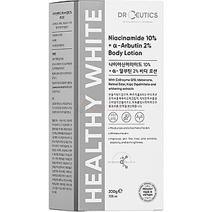 Sữa dưỡng thể DrCeutics Niacinamide 10% + Alpha Arbutin 2% Body Lotion giúp cải thiện độ đàn hồi săn chắc của da (200g) - Hàng chính hãng