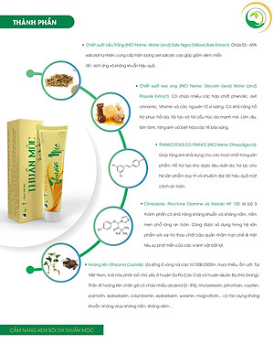 Kem bôi da thuần mộc kem bôi nấm ngứa Thanh Mộc Hương 16gr