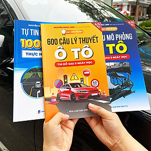 Bộ 3 Cuốn Sách Ôn Thi Lái Xe, 600 Câu Lý Thuyết Ô Tô, 120 Câu Mô Phỏng, Bộ Đề Mới Nhất 2025, Dùng Cho Thi Sát Hạch
