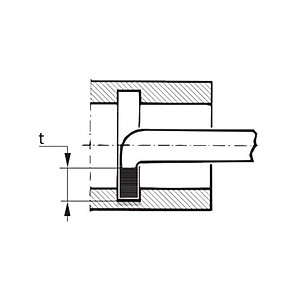 Cán dao tiện rãnh trong lỗ hàn mảnh hợp kim HOLEX 297145