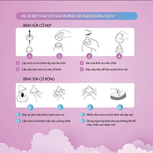 Bình sữa Pigeon cổ hẹp PP cao cấp bé gái 120ml/ 240ml