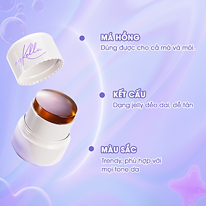 Má hồng thạch myKella - JUICY POP LIP & CHEEK TINT 2in1 chất thạch mềm mịn, không bết dính