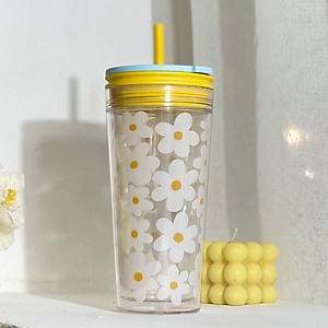 Ly nhựa 2 lớp có ống hút LocknLock Bucket Cold Cup with Straw HAP520 580ml