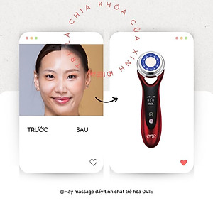 Máy massage mặt đẩy tinh chất XIAOMI OVIE giúp điện di trẻ hóa, nâng cơ mặt, chăm sóc da mặt và mắt có đèn LED sinh học