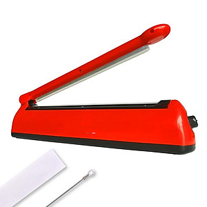 Máy hàn miệng túi đa năng 300x5mm - Hàn túi zip, túi giấy craft, túi nilon PP/PE (300x5mm)(Vỏ nhựa - Đỏ)